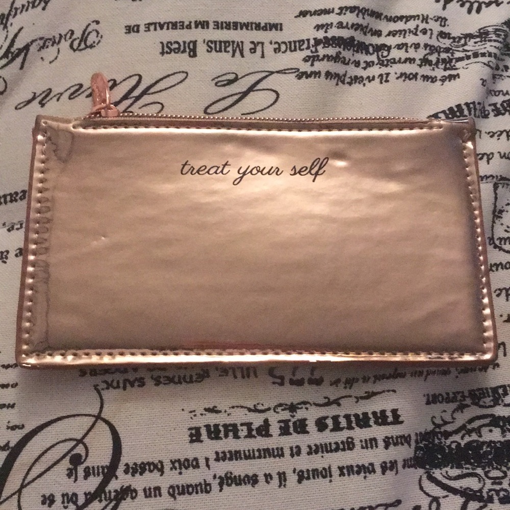 New Treat Yourself rose gold wallet